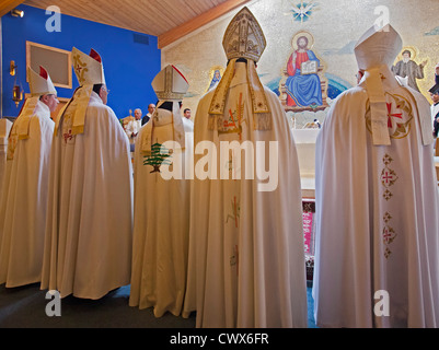 Celebration of the Divine Liturgy at St. Sharbel Maronite Catholic Church Stock Photo