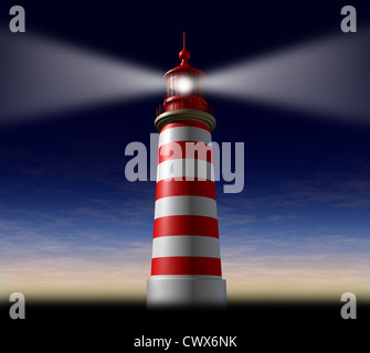 Lighthouse beam of light and beacon of hope and strategic guidance ...
