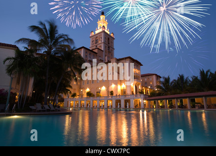 SWIMMING POOL HISTORIC BILTMORE HOTEL (©SHULTZE & WEAVER 1926) CORAL GABLES MIAMI FLORIDA USA Stock Photo