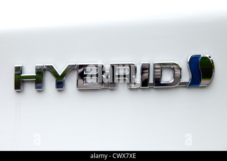 Toyota Prius Hybrid Car (2012) Logo Stock Photo