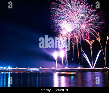 A fantastic fourth of July at Tempe Town Lake, Arizona. Stock Photo