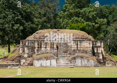 The Mayan ruins of Iximche Archeological National Monument Park near Tecpan, Guatemala, Central America. Stock Photo