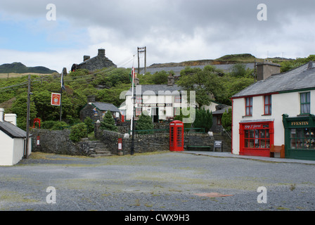 Historical village at Llechwedd Slate Caverns, Blaenau Ffestiniog, Wales Stock Photo