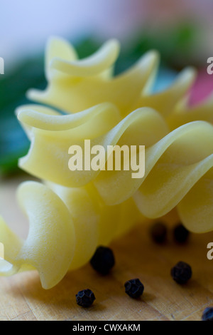 Spiraloni or fusili giganti, giant pasta spirals Stock Photo