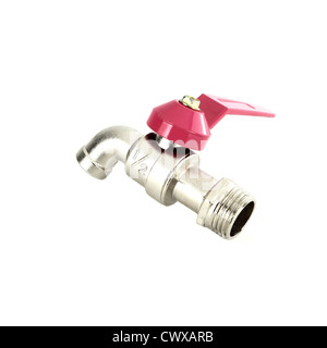 Water valve on white background Stock Photo