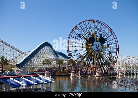 Mickey's Fun Wheel, Ferris Wheel, Paradise Pier, Disney's California Adventure, Anaheim, California Stock Photo