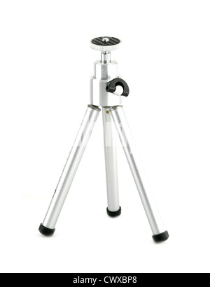 A small tripod on a white background Stock Photo