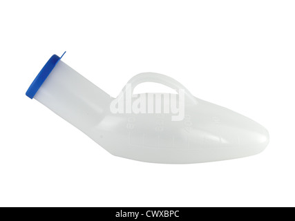 urinal male portable on white background Stock Photo