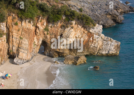 Mylopotamos beach at Tsagarada of Pelion in Greece Stock Photo