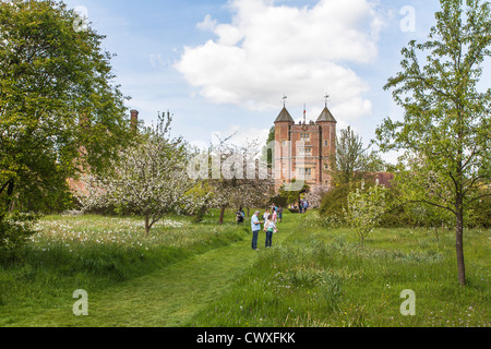 Sissinghurst Castle tower, Kent, England, UK formerly an Elizabethan mansion house Stock Photo