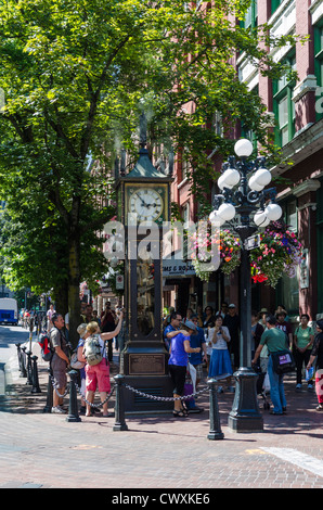 Vancouver city : Gastown's famous steam-powered clock in Water Street, Vancouver, Canada Stock Photo