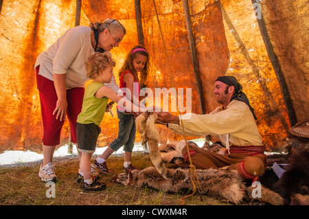 Lewis & Clark Festival at the Lewis and Clark National Historic Trail Interpretive Center in Great Falls, Montana. Stock Photo