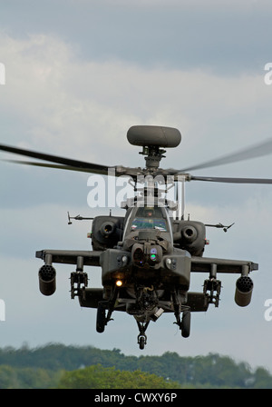 Military Army Air Corps WAH-64 Apache AH1 Helicopter at Halfpenny Green Airfield, Wolverhampton.  SCO 8387 Stock Photo