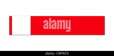 red sign on white background Stock Photo
