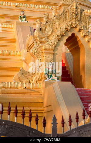 Myanmar, Burma, Mandalay. Kuthodaw Temple, around which 729 marble slabs display the 15 books of the Tripitaka. Stock Photo