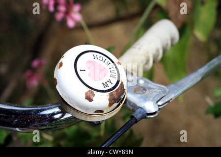 Old Raleigh bicycle bell. Stock Photo