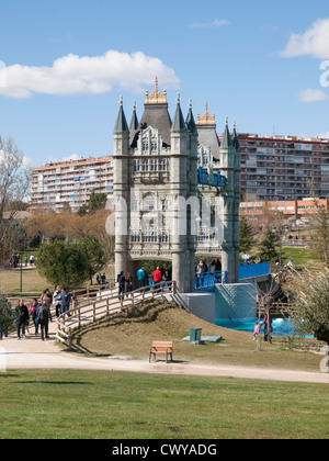 London Bridge model reproduction at Parque Europa (Torrejón de Ardoz, Madrid, Spain) Stock Photo