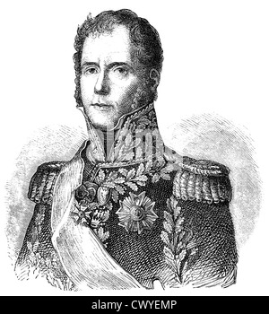 Michel Ney, Duke of Elchingen, Prince of the Moskwa, 1769 - 1815, a French marshal under Napoleon, Stock Photo