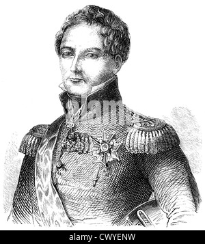 Karl XIV Johan or Jean-Baptiste Jules Bernadotte, 1763 - 1844, French Minister of War, Marshal of France, commander Stock Photo