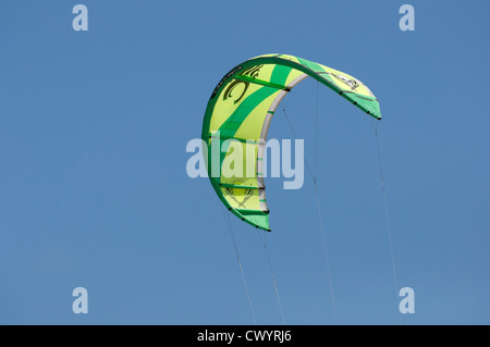 Kiteboarding is a favorite activity along Ft. Lauderdale Beach's Atlantic seashore. Stock Photo