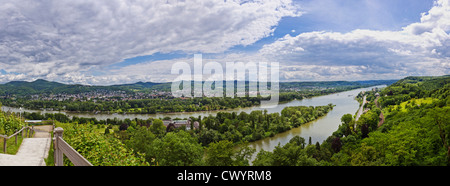 View above River Rhine at Remagen, Germany