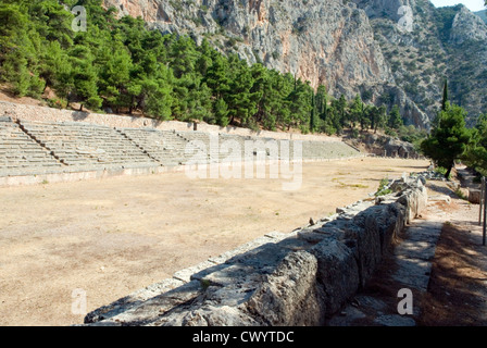 Stadium, Delphi, Greece Stock Photo