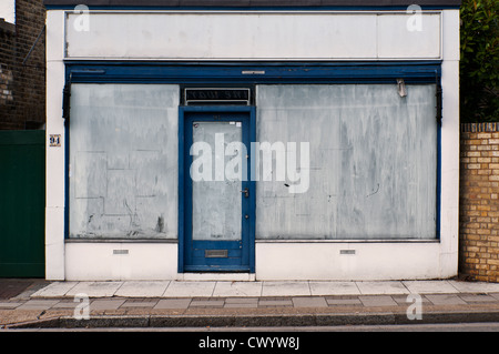Front of a high street shop which has closed down. Worthing West Sussex England UK Stock Photo