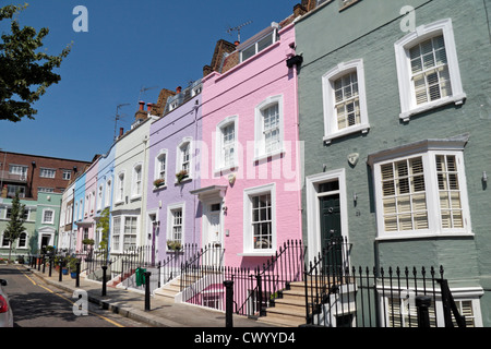 Colourful terraced houses Stock Photo - Alamy