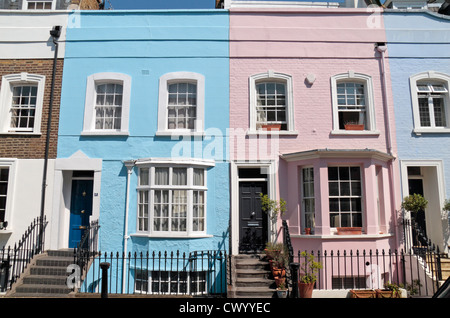 The quite beautiful colourful terraced houses on Bywater Street, just ...