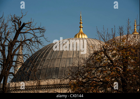 The dome of the Aya Sofya Istanbul Turkey Stock Photo