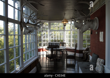 Interior of Dr Wilfred Grenfell's house in St Anthony, Newfoundland Stock Photo