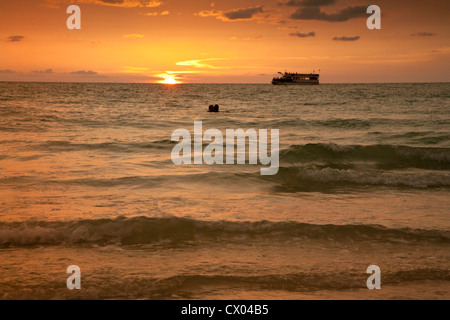 Sunset at Clearwater Beach, FL Stock Photo