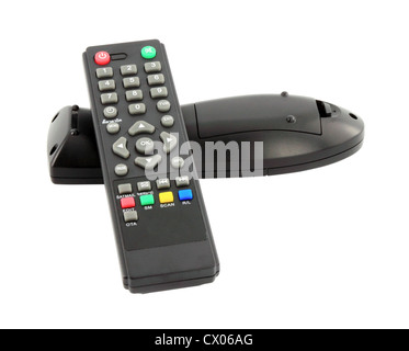 TV remote control on a white background Stock Photo