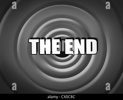 Movie ending screen, vector illustration Stock Photo