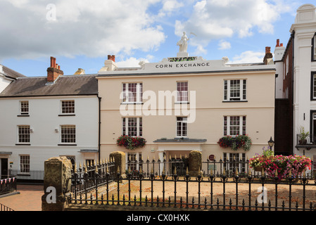 The 19th century Corn Exchange building (1803) on The Pantiles, Royal Tunbridge Wells, Kent, England, UK, Britain Stock Photo