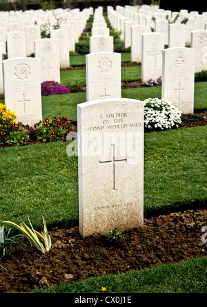 8126. Tomb of the Unknown Soldier from D-Day, Bayeux, Normandy, France Stock Photo