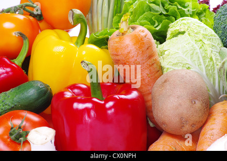 fresh vegetables on the white background Stock Photo