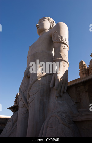 Elk201-2315v India, Karnataka, Sravanabelagola, Vindhyagiri Hill, Gomateshvara Jain Statue Stock Photo