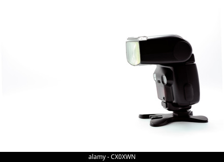 Back View Front Light Electronic external speedlight, back view, isolated on white background ...