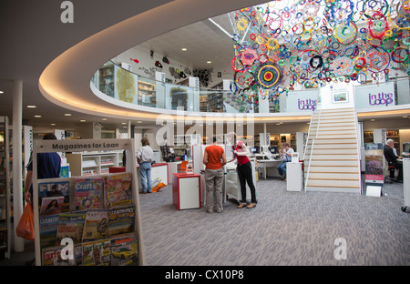 Public Library at Discovery Centre in Winchester - Hampshire UK Stock Photo