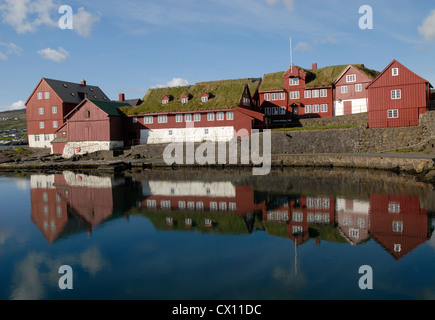 Government buildings, Tinganes peninsular, Torshavn, Faroe islands Stock Photo