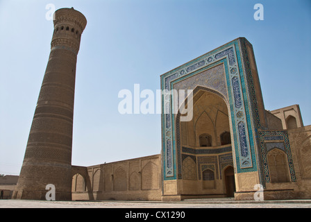 Kalon minaret and Mosque in Bukhara, Uzbekistan Stock Photo