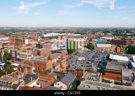 View of Aylesbury including the Exchange Street Car Park taken from above Stock Photo