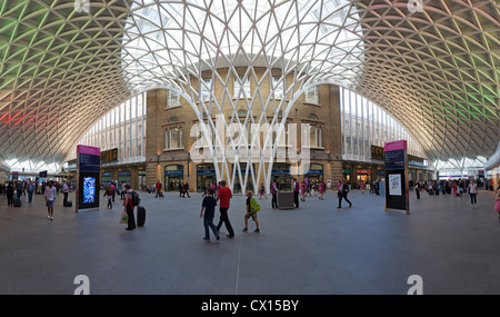 Panorama of the new extension to Kings Cross Station in London Stock Photo