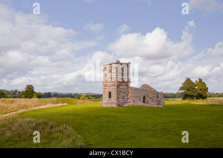 Knowlton Church in the county of Dorset, England. According to local stories, it is the most hanuted place in the area. Stock Photo