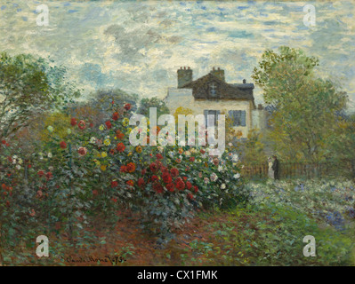 Claude Monet (French, 1840 - 1926 ), The Artist's Garden in Argenteuil (A Corner of the Garden with Dahlias), 1873 Stock Photo