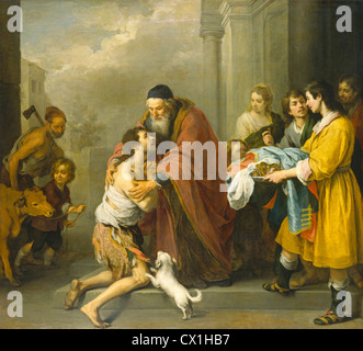 Bartolomé Esteban Murillo, The Return of the Prodigal Son, Spanish, 1617 - 1682, 1667/1670, oil on canvas Stock Photo