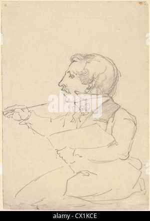 Emanuel Gottlieb Leutze, Eastman Johnson Sketching, American, 1816 - 1868, c. 1849/1851 Stock Photo