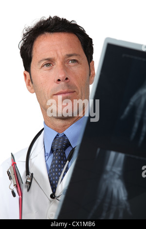 Doctor examining x-ray Stock Photo