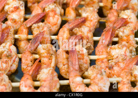 grilled shrimps Stock Photo